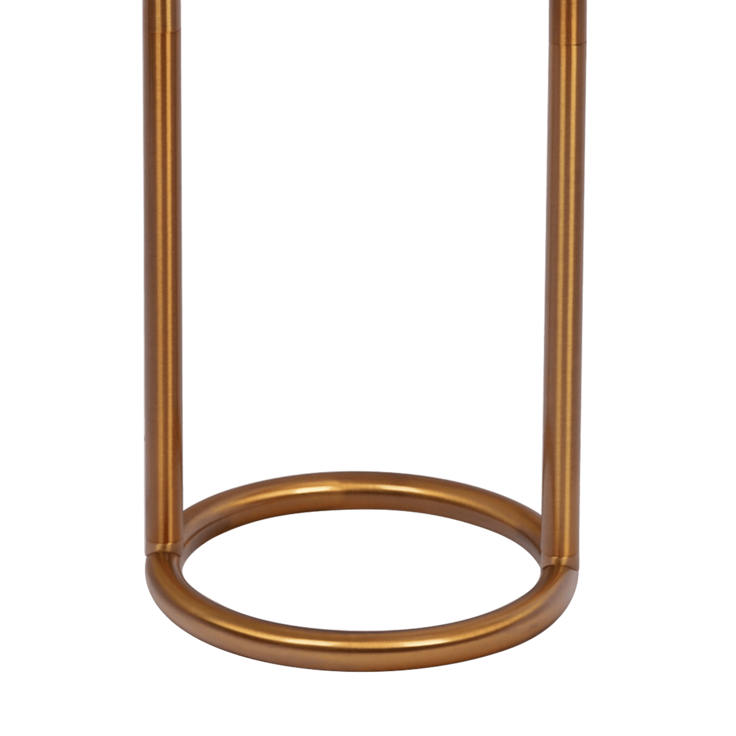 Vivid Brass Ring Base Floor Lamp with Large White Drum Shade