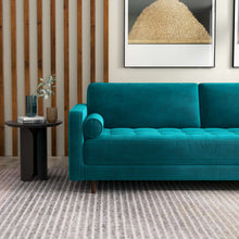 Load image into Gallery viewer, Anthony Teal Velvet Sofa