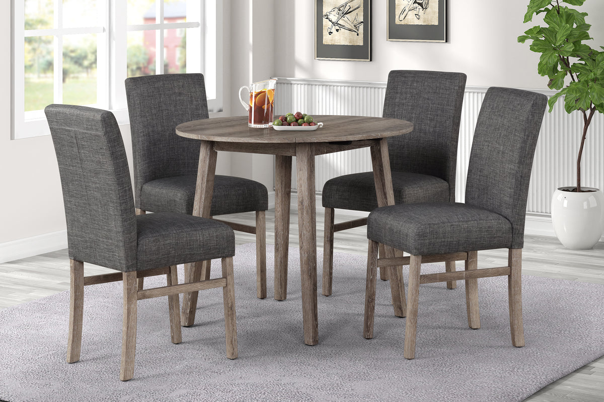 Rylan Brownish/Grey 5pc Round Dining Room Set 1212