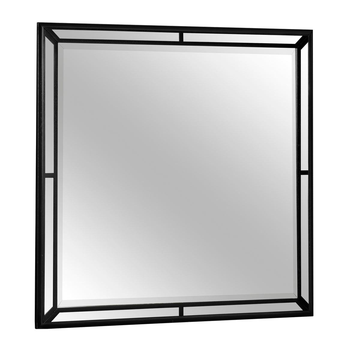 Aveline Black LED Upholstered Panel Bedroom Set 1428