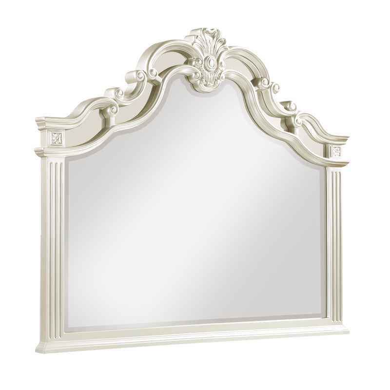 Ever Champagne Mirrored Upholstered Panel Bedroom Set 1429