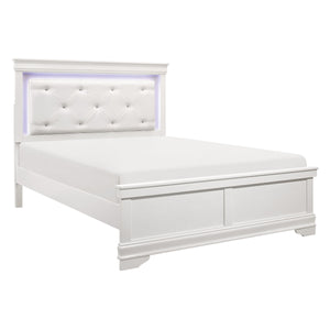 Lana White LED Upholstered Panel Youth Bedroom  Set 1556