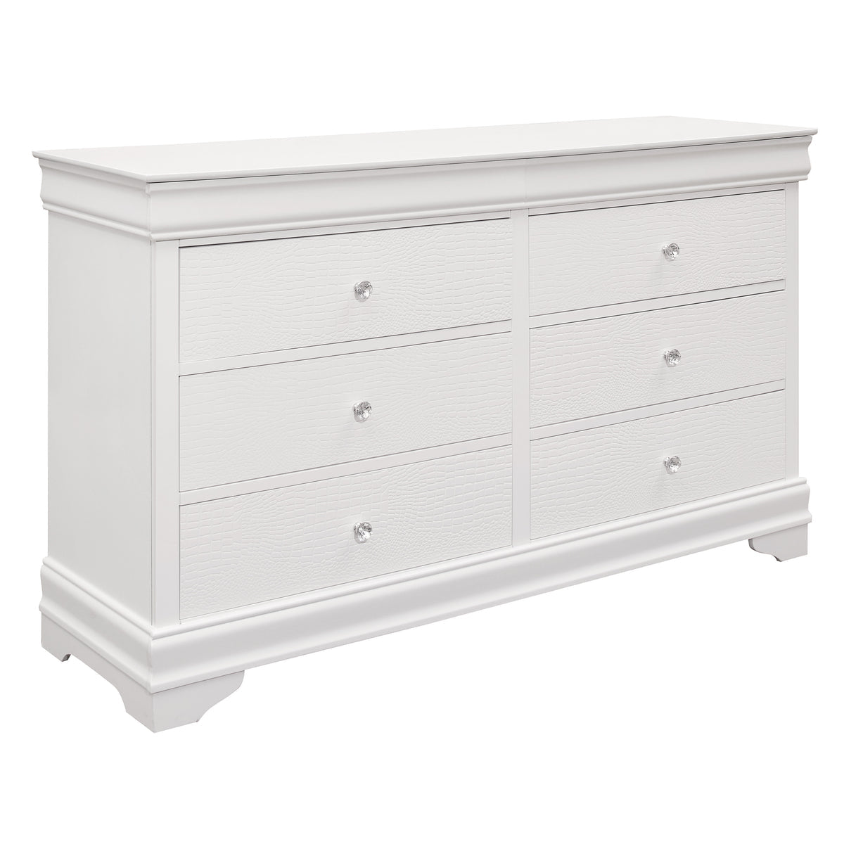 Lana White LED Upholstered Panel Bedroom Set 1556