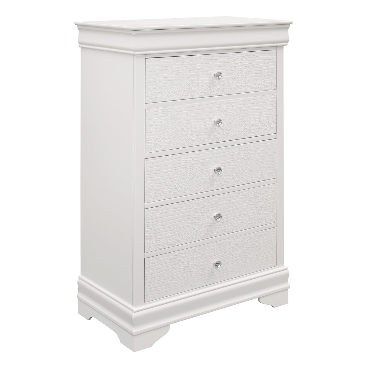 Lana White LED Upholstered Panel Bedroom Set 1556
