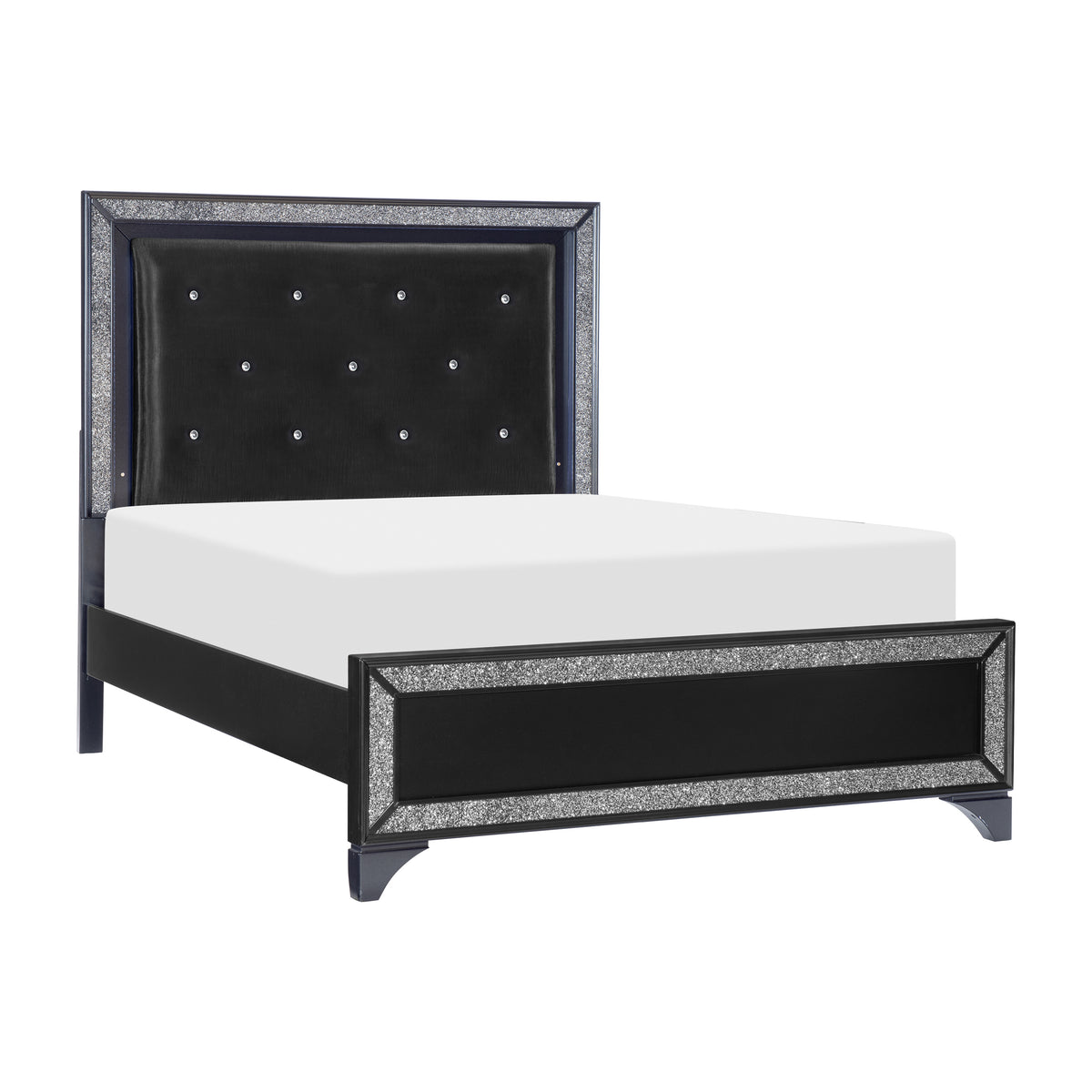 Salon LED Black Pearlescent Bedroom Set 1572