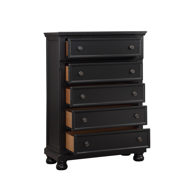 Laurelin Black Storage Bedroom Set 1714 - Harwin Furniture
