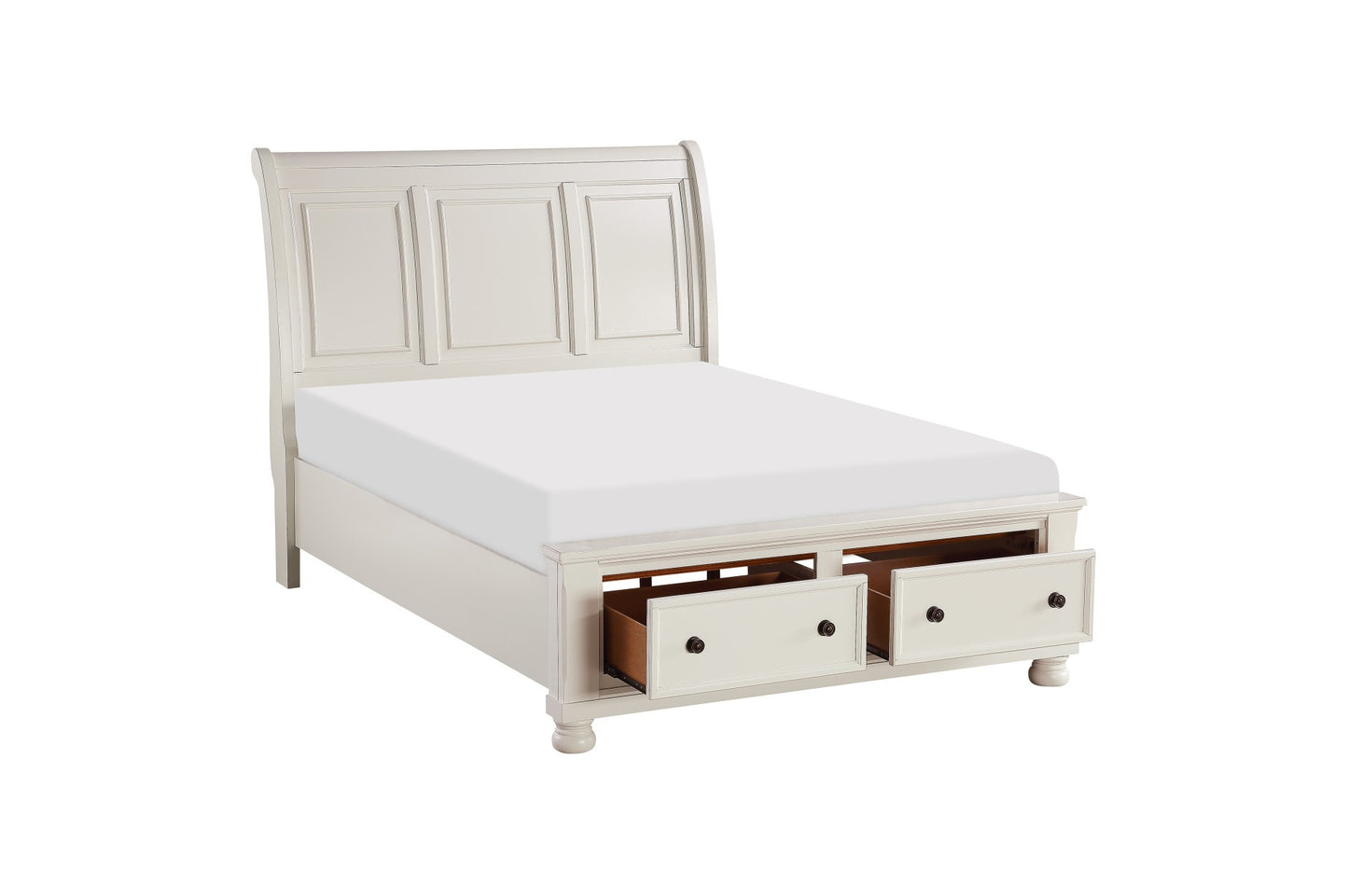 Laurelin White Storage Platform Bedroom Set 1714 - Harwin Furniture