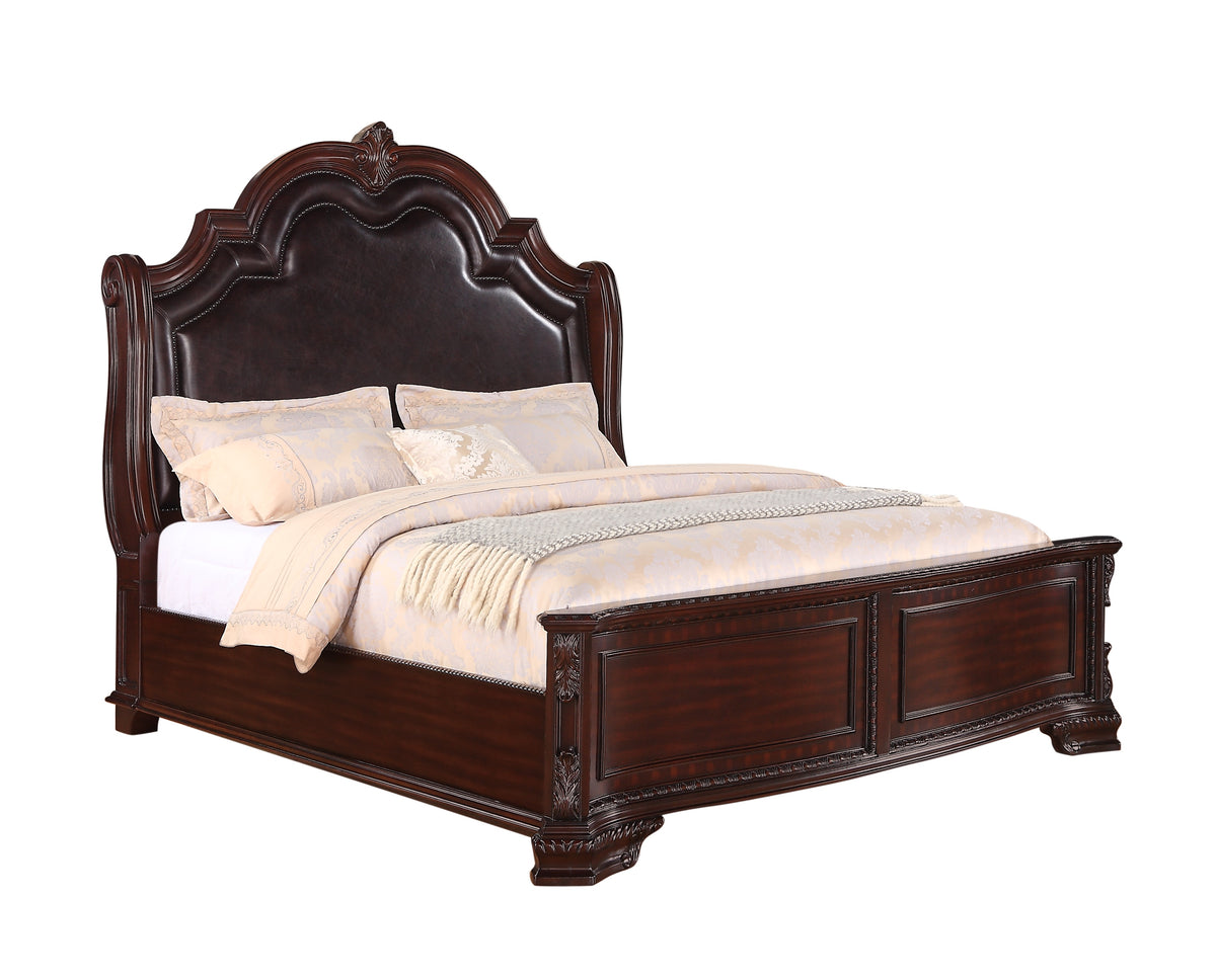 Sheffield Rich Brown Upholstered Panel Bedroom Set | B1100 - Harwin Furniture