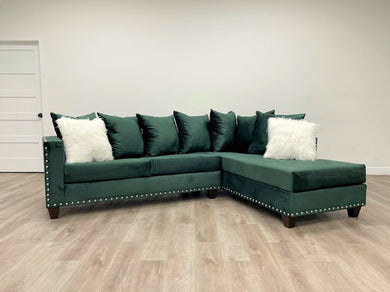 Rosa Green Velvet Sectional Sofa 200