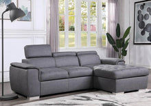 Load image into Gallery viewer, Diego Grey Sectional With Pull-Out Bed