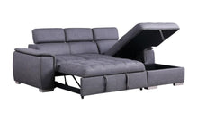 Load image into Gallery viewer, Diego Grey Sectional With Pull-Out Bed