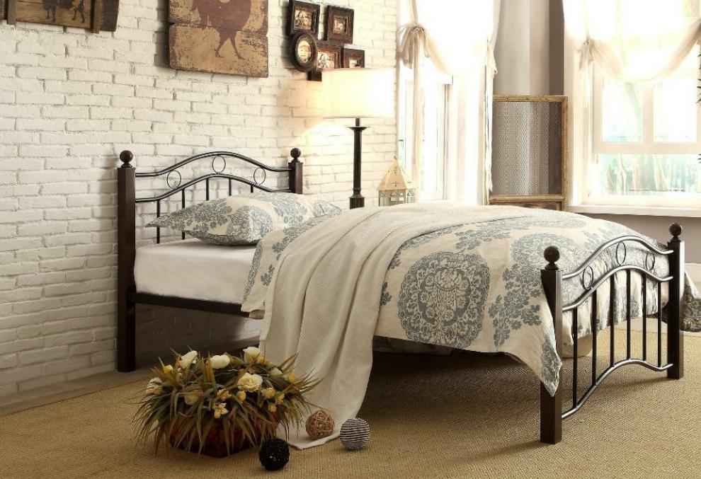 Averny Black/Brown Twin Metal Platform Bed | 2020