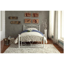 Load image into Gallery viewer, Palina White Full Metal Platform Bed | 2021