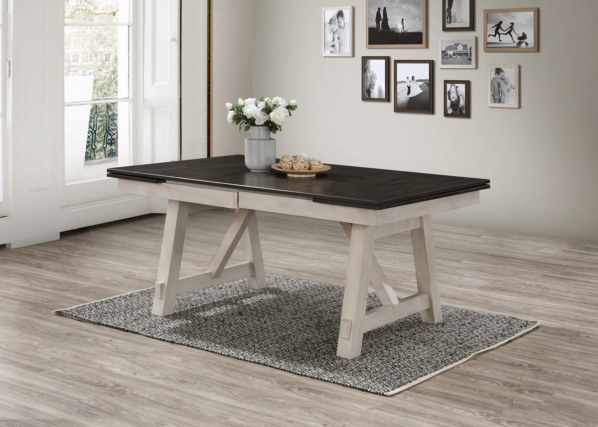 Maribelle Chalk/Gray Extendable Dining Set 2158CG
