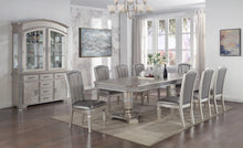 Load image into Gallery viewer, Klina Silver Champagne Double Pedestal Dining Set 2200