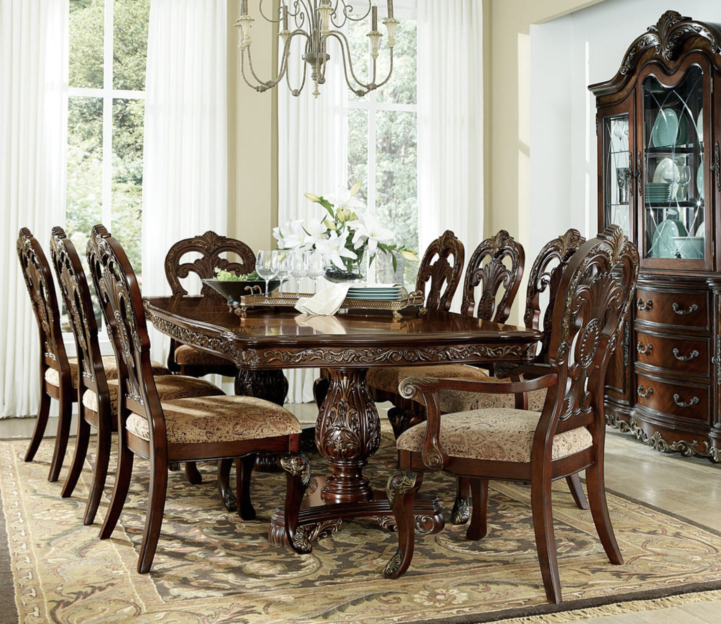 Deryn Park Cherry Extendable Dining Set | 2243
