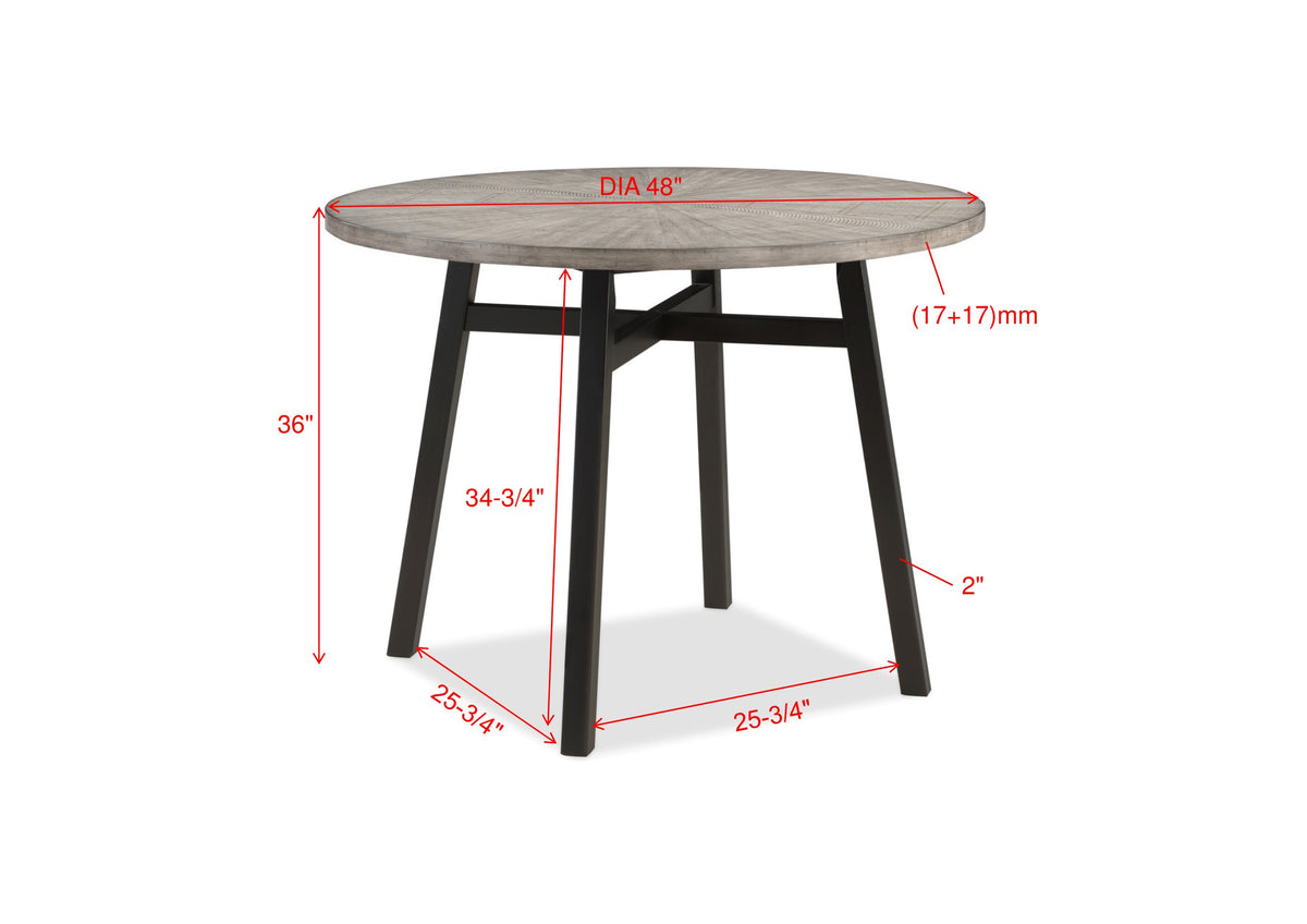 Mathis Black/Gray Counter Height Set 2712