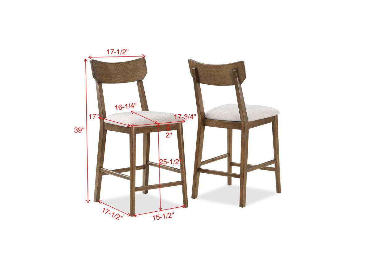 Weldon Brown Square Counter Height Set 2214