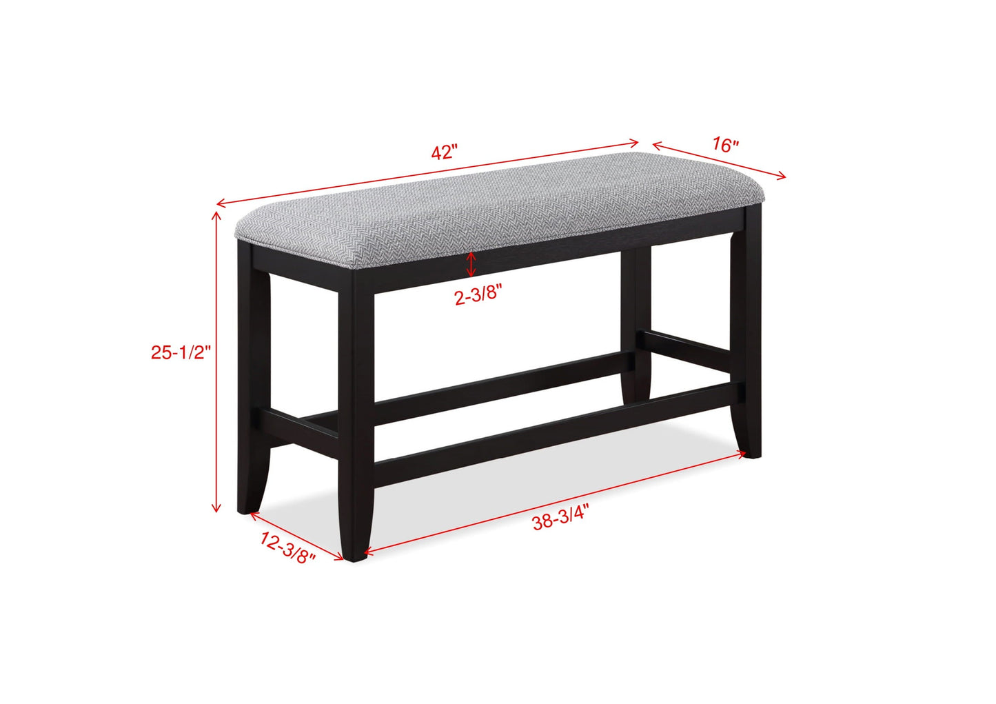 Frey Black/Gray Counter Height Set 2716