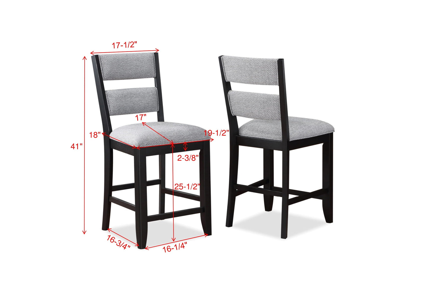 Frey Black/Gray Counter Height Set 2716