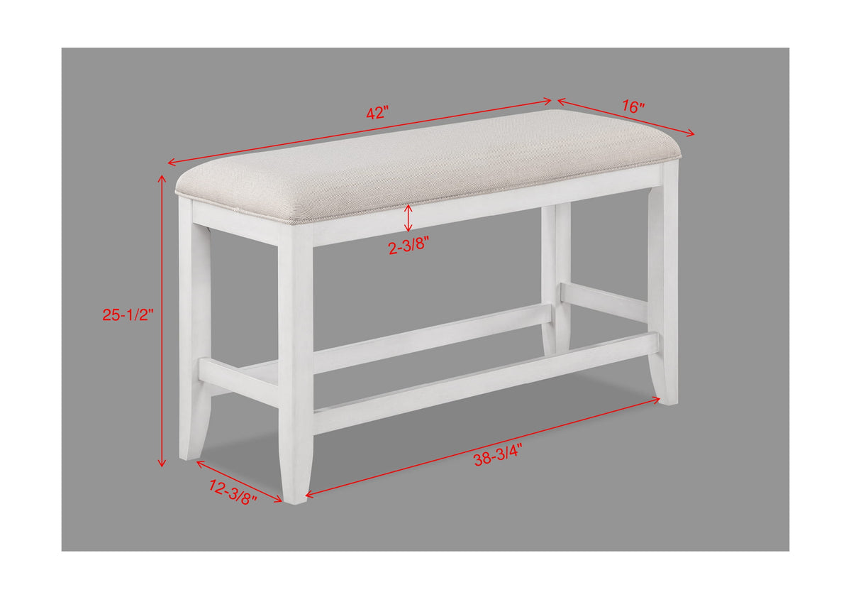 Wendy White Counter Height Set 2717