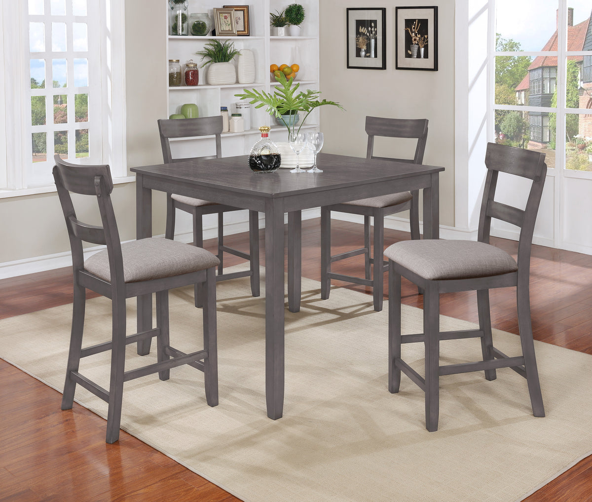 Henderson Gray 5pc Counter Height Dining Set | 2754