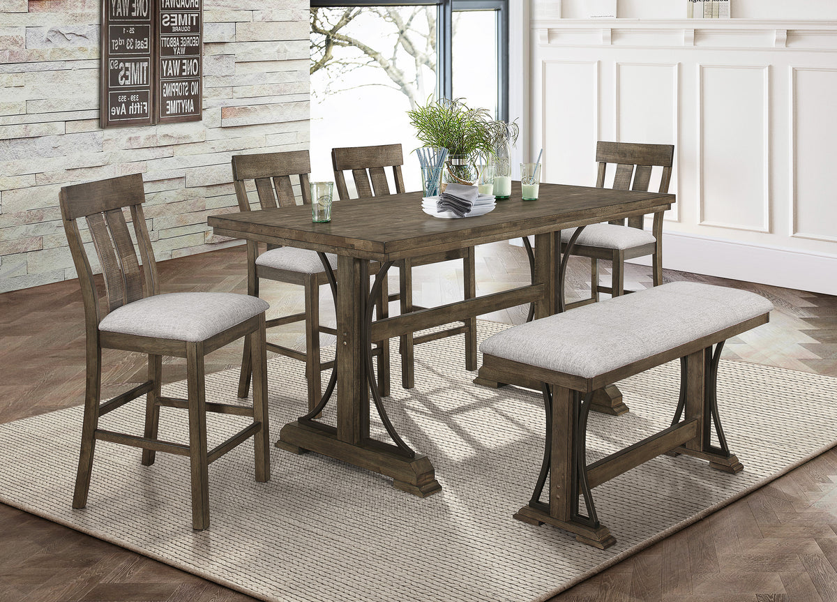 Quincy Grayish Brown Counter Height Dining Set | 2831