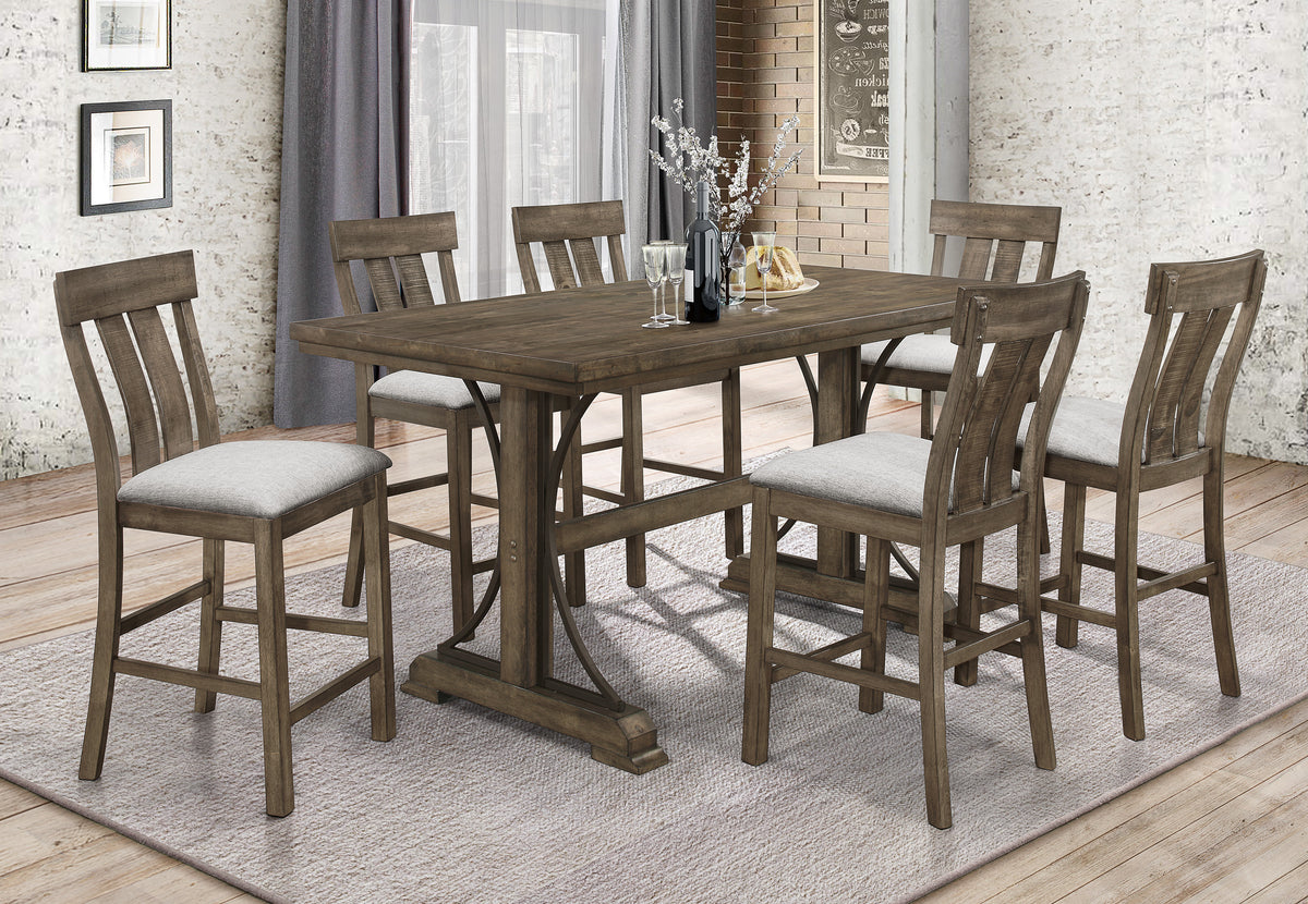 Quincy Grayish Brown Counter Height Dining Set | 2831