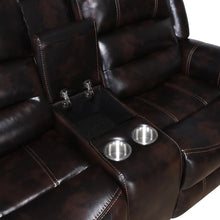 Load image into Gallery viewer, Houston II Brown 3pc Reclining Set S9001