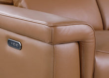 Load image into Gallery viewer, Leonardo Caramel POWER Top Grain Leather Match Sectional MI632
