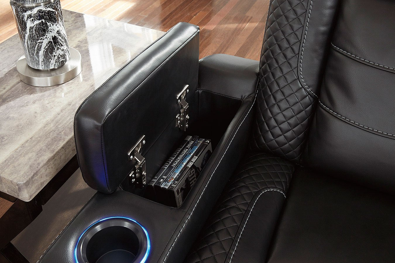 Party Time Midnight LED/POWER Reclining Sofa and Loveseat
37003