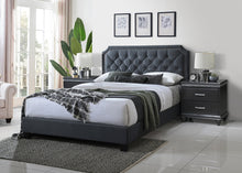 Load image into Gallery viewer, Gerri Charcoal Queen Upholstered Panel Bed

5090