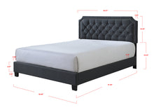 Load image into Gallery viewer, Gerri Charcoal Queen Upholstered Panel Bed

5090