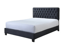 Load image into Gallery viewer, Ezra Charcoal King Upholstered Panel Bed

5091