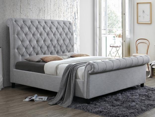 Kate Upholstered King Sleigh Bed | 5103 - Harwin Furniture