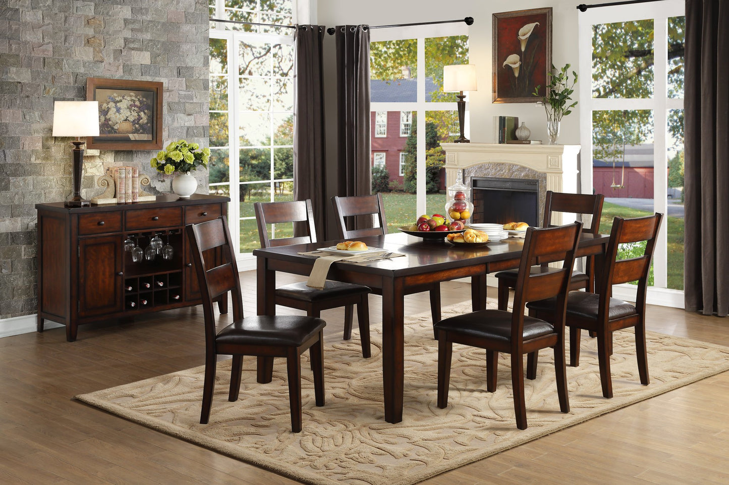 Mantello Cherry Extendable Dining Set | 5547