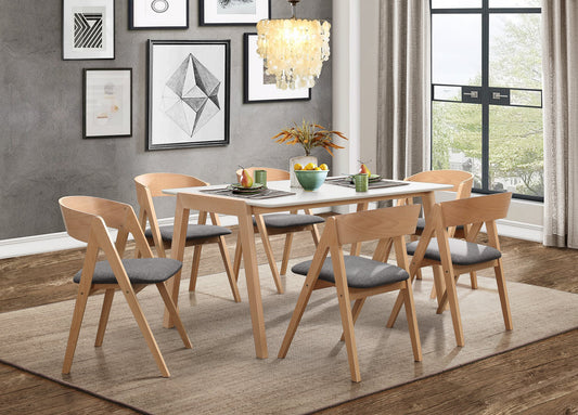 Misa White/Natural 5pc Dining Set 5575
