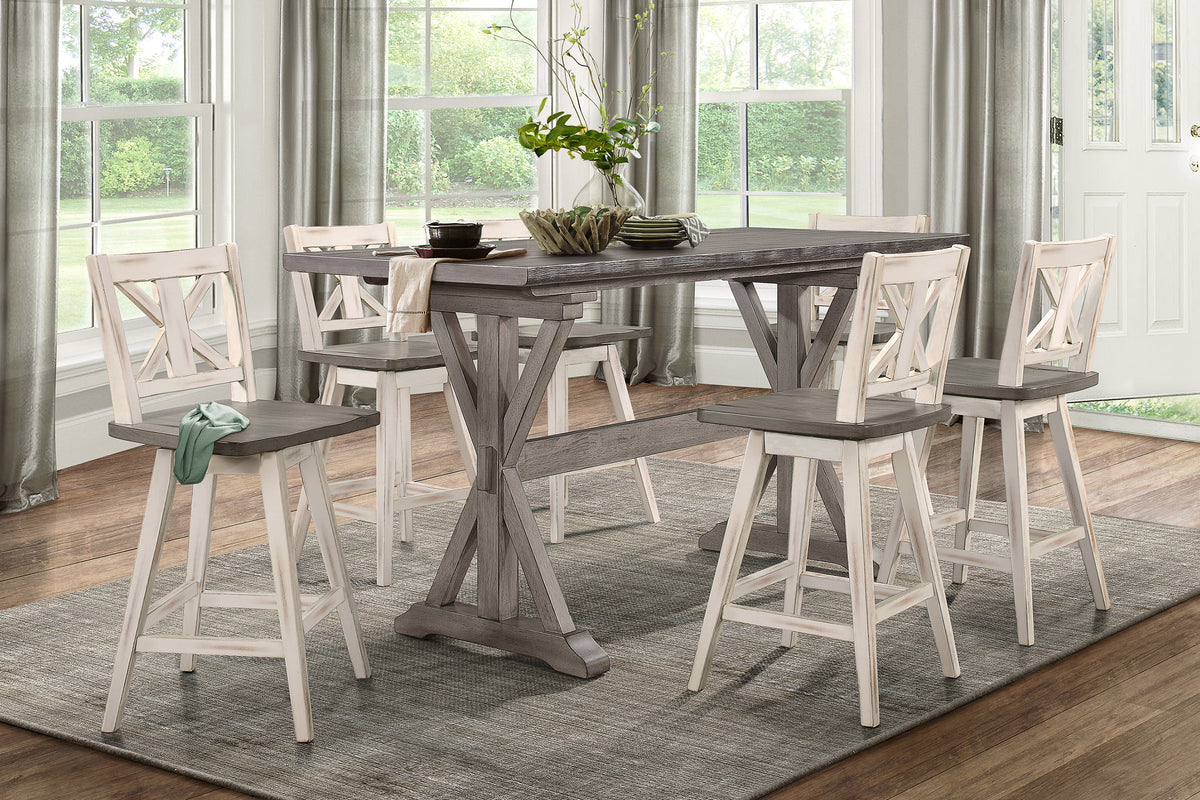 Amsonia Gray/White Counter Height Set 5602
