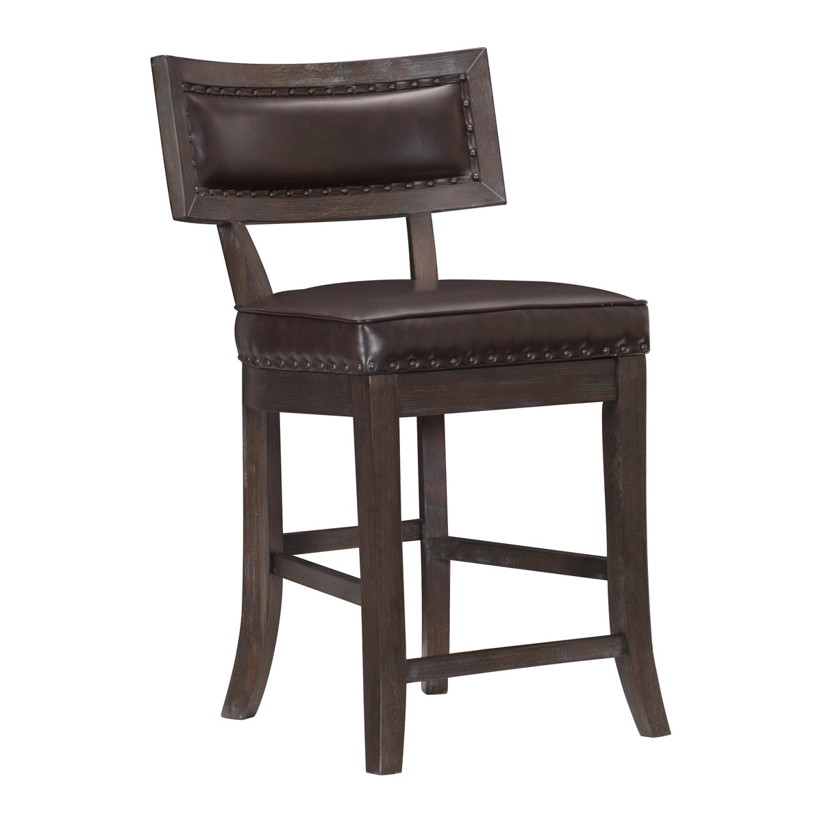 Oxton Dark Cherry/Faux Leather Extendable Counter Height Set 5655