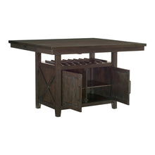 Load image into Gallery viewer, Oxton Dark Cherry/Gray Fabric Extendable Counter Height Set 5655