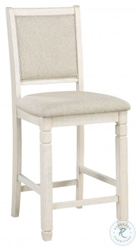 Asher Beige & White 5pc Counter Height Set 5800