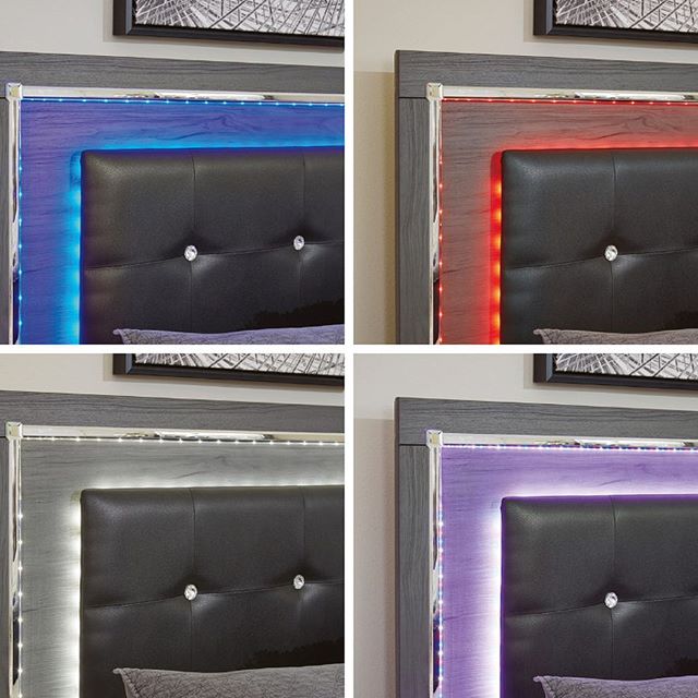 Lodanna Grey LED Panel Bedroom Set |B214