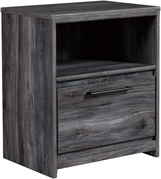 Baystorm Gray LED Storage Platform Bedroom Set B221
