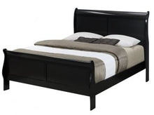 Load image into Gallery viewer, Louis Philip Black Queen Sleigh Bed