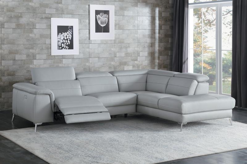 Cinque Power TOP GRAIN LEATHER Sectional 8256