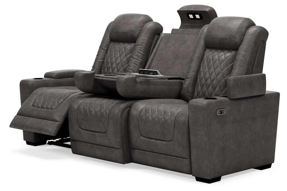 Hyllmont Gray POWER Reclining Sofa and Loveseat 93003