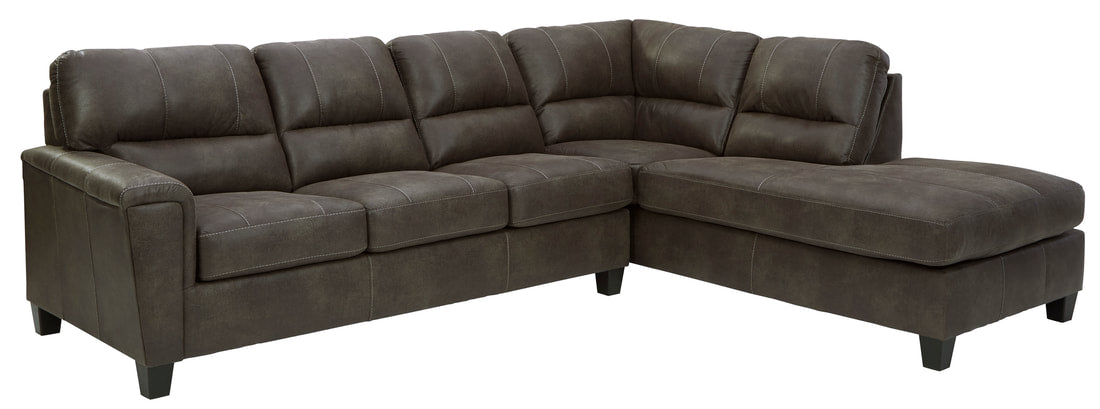 Navi Smoke 2pc RAF Chaise Sectional 94002
