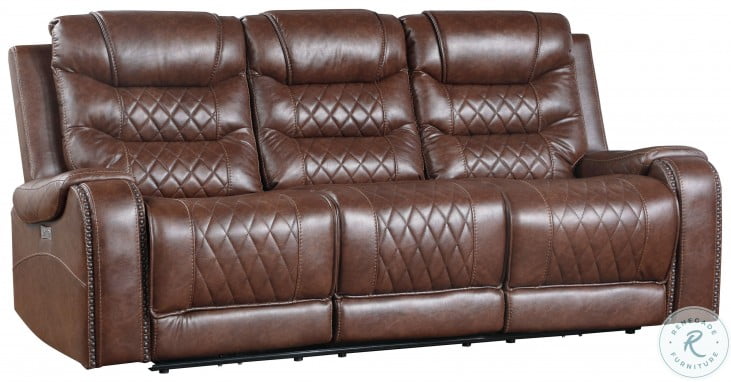 Putnam Brown Reclining Sofa and Loveseat 9405