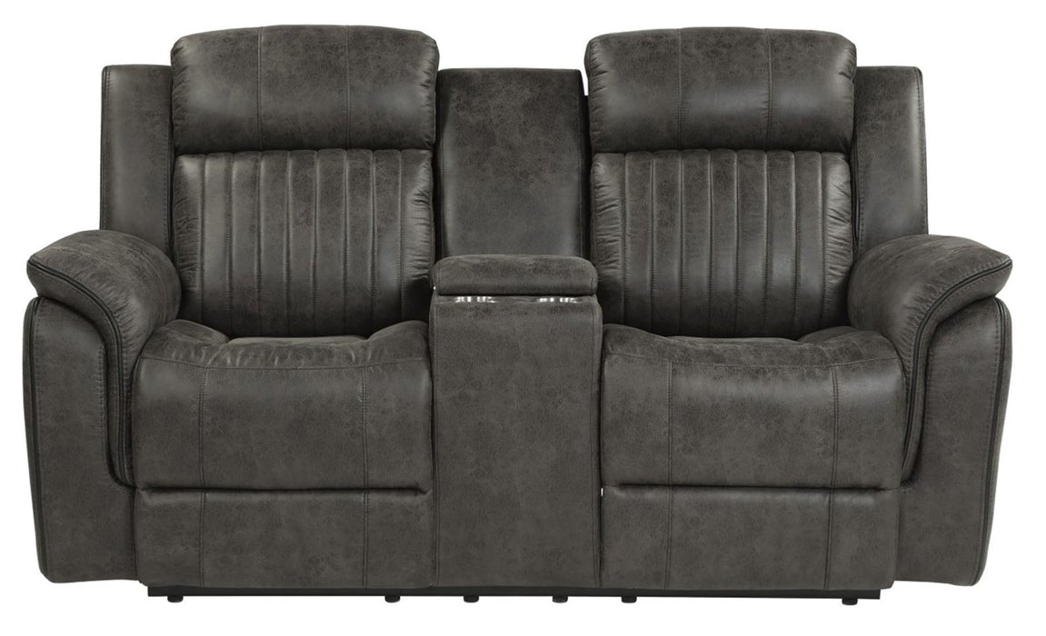 Centeroak Grey Reclining Sofa and Loveseat 9479