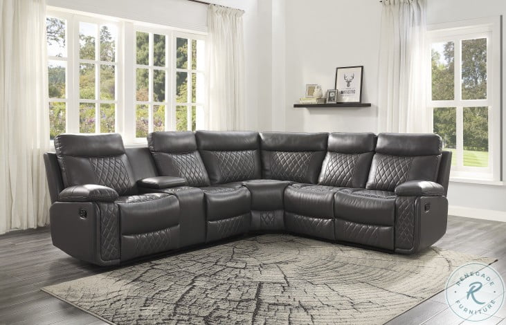 Socorro Gray Reclining Sectional 9599